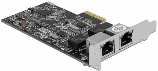 Delock PCI Express x2 kortelė su 2 x RJ45 2,5 Gigabit LAN RTL8125