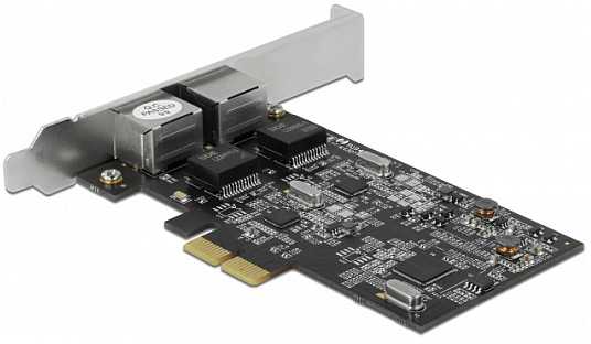 Delock PCI Express x2 kortelė su 2 x RJ45 2,5 Gigabit LAN RTL8125