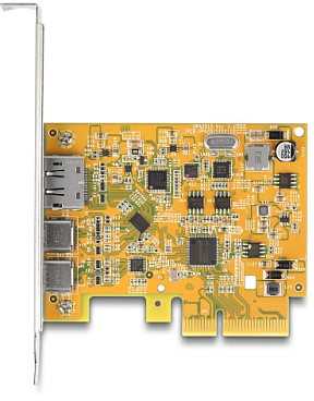 „Controller Delock DeLOCK PCIe x4“ plokštė, skirta 1x išoriniam USB-C 10 Gbit/s prievadui + 1x išoriniam USB-C DP Alt Mode, USB valdiklis
