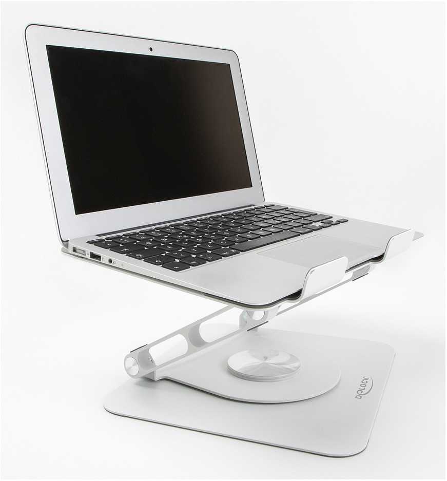 Delock Podstawka pod Planšetė i Notebook regulowana aluminiowa - 360° obrotowa (18455)