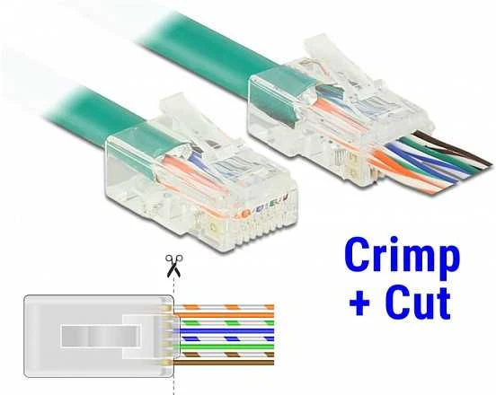 Delock RJ45 Crimp + Cut kištukas Cat .5 e UTP 20 Stk.