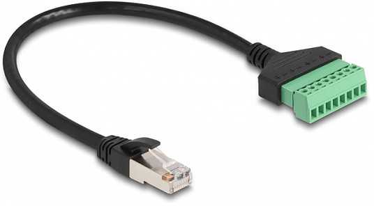 Delock DELOCK RJ45 Kabelis Cat.6 St > Terminalblock Adapteris 30cm 2tlg