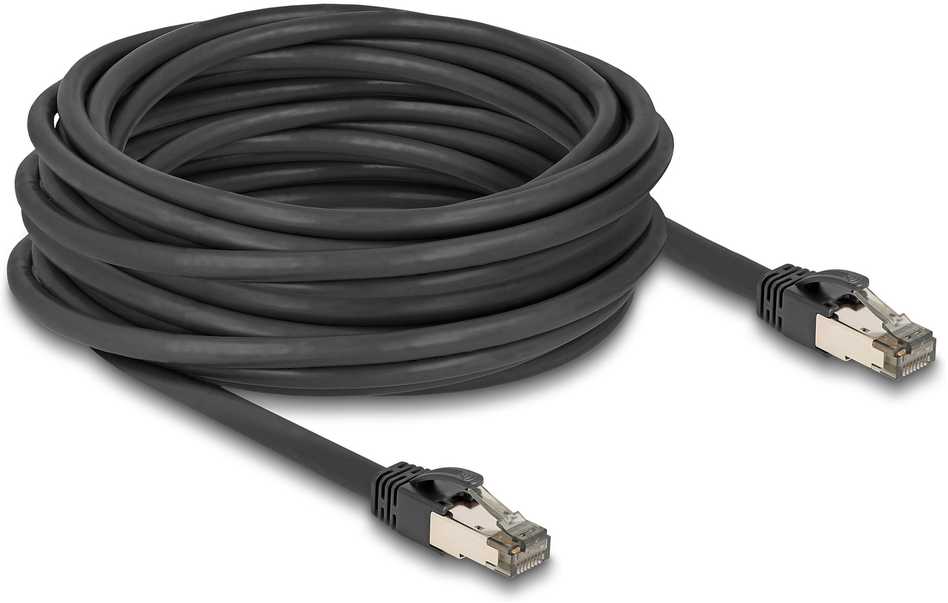 Delock RJ-45 Netzwerkkabel Cat.6a U/FTP ultra flexibel (juodas, 10 Meter, innerer Edelstahlmantel)