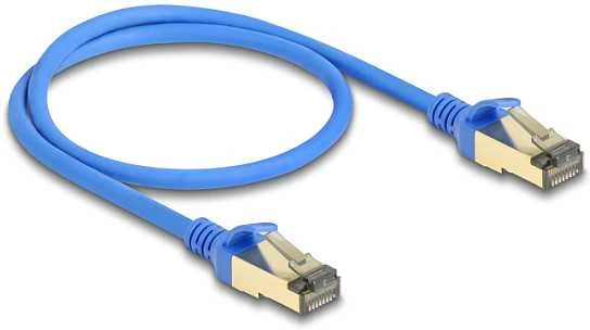 Delock Delock RJ45 Netzwerkkabel Cat.8.1 F/FTP Slim 0,5 m blau