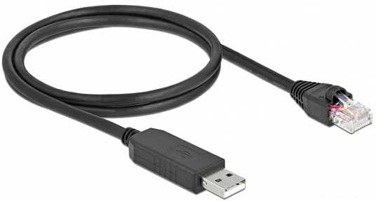 Kabelis USB Delock USB-A - RJ-45 1 m Juodas (64160)