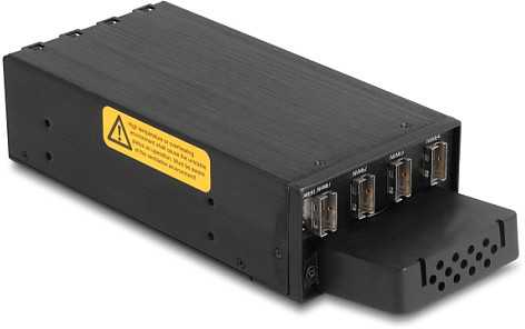 Kieszeń Delock Slim Bay Ramka wymienna na 4 x M.2 NVMe SSD su interfejsem Slim SAS SFF-8654