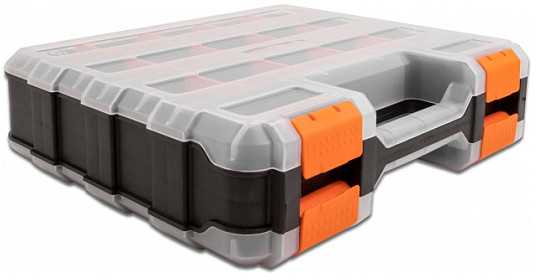 DeLOCK rūšiavimo dėžė su 34 skyriais 320 x 270 x 80 mm oranžinė / juoda, daiktadėžė, juoda, oranžinė, stačiakampė, plastikinė, vienspalvė, 270 mm