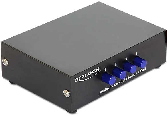Delock RCA 1x4 / 4x1, juoda - 87637
