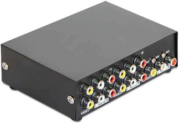 Delock RCA 1x4 / 4x1, juoda - 87637