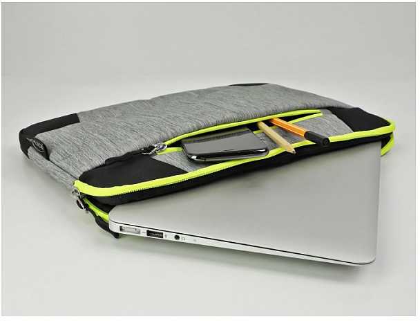 DeLOCK 18410 torba na laptop 33,8 cm (13.3'') Dėklas kieszeniowe Juodas, Pilka, Geltonas