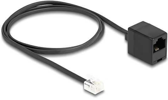Delock DELOCK Telefonkabel RJ11 Stecker zu RJ45 Buchse juodas 1 m