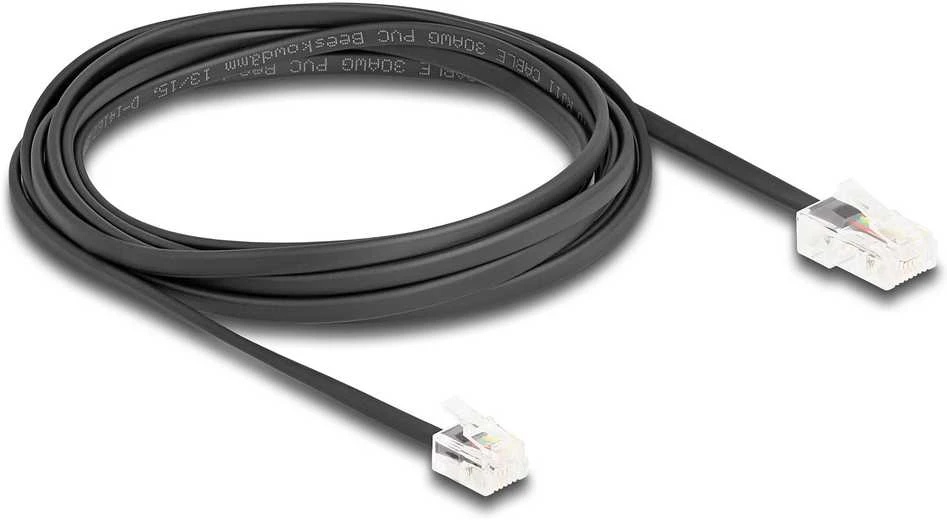 Delock DeLOCK 88037 kabelis telefoniczny 3 m Juodas