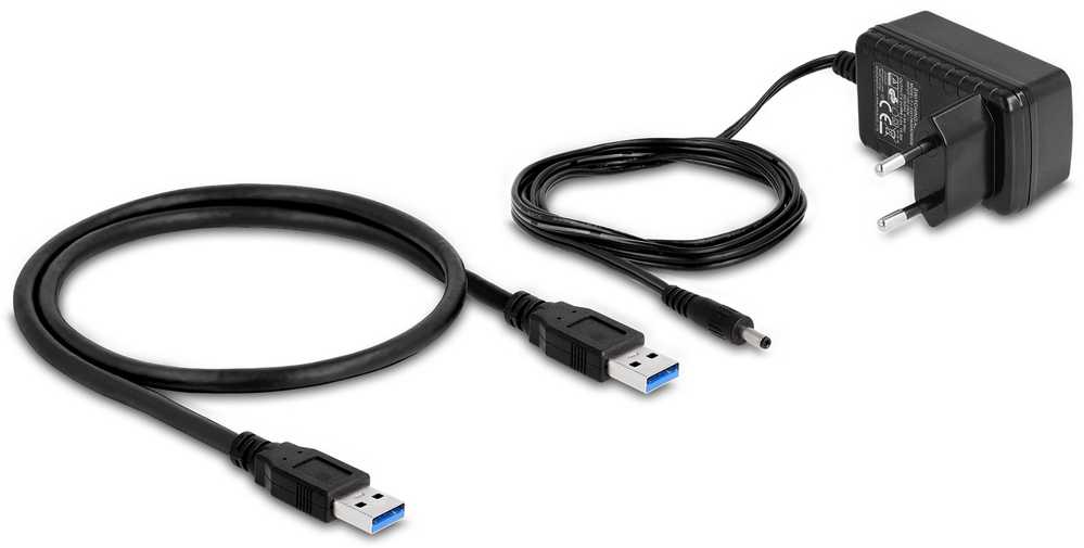 USB ŠAKOTUVAS Delock DeLOCK USB 10 Gbps šakotuvas su 4 USB A tipo prievadais + 1 greito įkrovimo prievadu, USB šakotuvas (pilkas, su maitinimo šaltiniu)