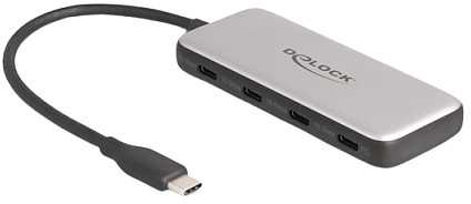 HUB USB Delock DeLOCK USB 10 Gbps USB Type-C Hub with 4 x USB Type-C, USB hub (pilkas)