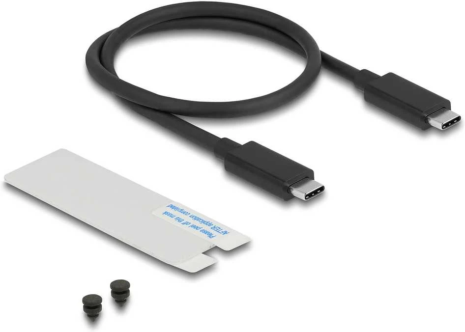 Delock USB 40 Gbps Gehäuse für 1 x M.2 NVMe SSD im Gaming Style mit LED und Lüfter - werkzeugfrei