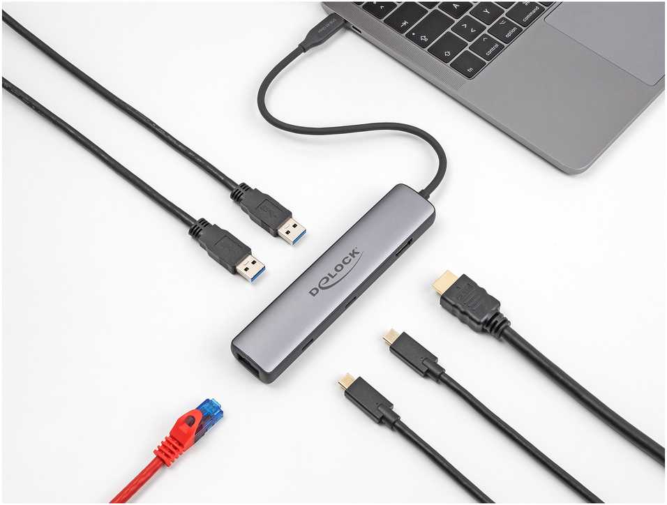 Stacja/replikator Delock USB 40 Gbps USB Type-C™ / Thunderbolt 3 / Thunderbolt 4 (87865)