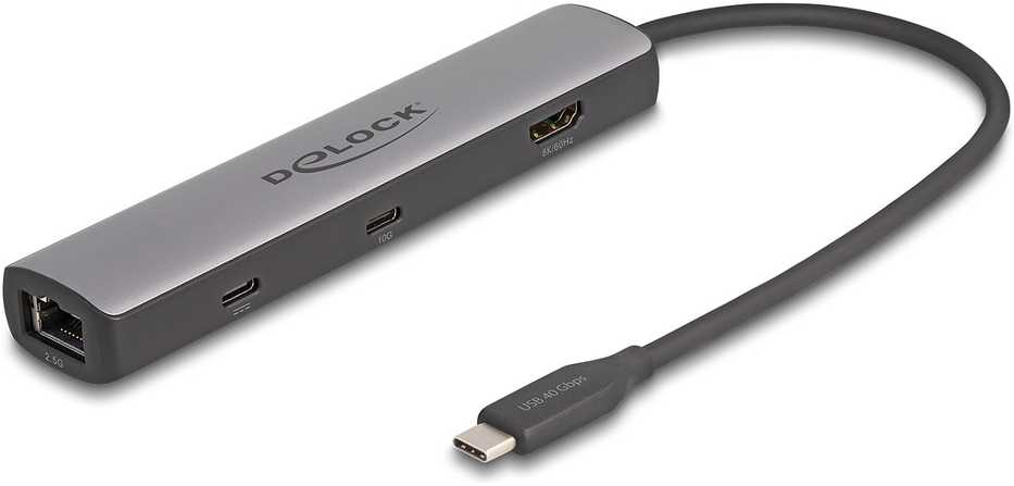 Stacja/replikator Delock USB 40 Gbps USB Type-C™ / Thunderbolt 3 / Thunderbolt 4 (87865)