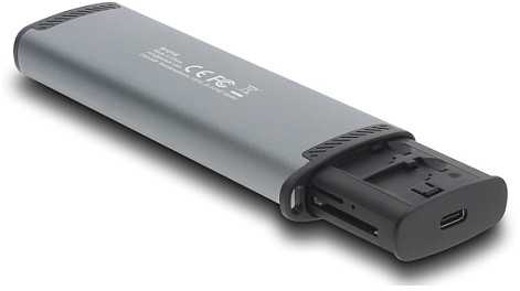 Skaitytuvas Delock DELOCK USB 5 Gbps Kartenleser mit SD und Micro SD Slot und Aufbewahrungsf�chern f�r Speicherkarten