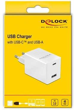 Įkroviklis Delock 41448 1x USB-A 1x USB-C 3 A (41448)