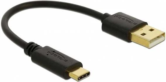 Delock USB Ladekabel Typ-A zu USB Type-C™ 3 A 15 cm