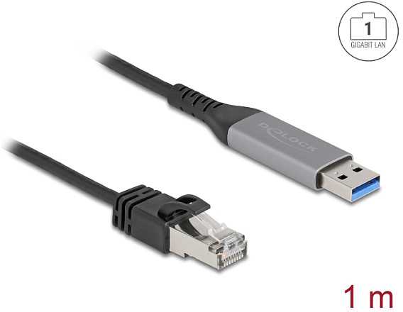 Delock Adapteris sieciowy USB 3.0 1000Base-T Antracytowy, Juodas (60755)
