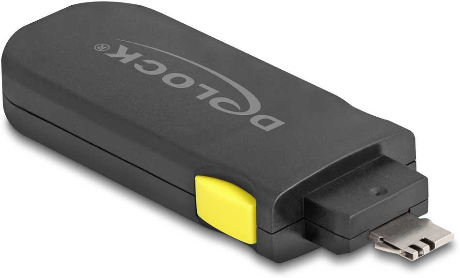 Delock DeLOCK 22031 prievadų blokatorius Prievado užraktas su USB Type-A raktu Juoda, Geltona 1 vnt.