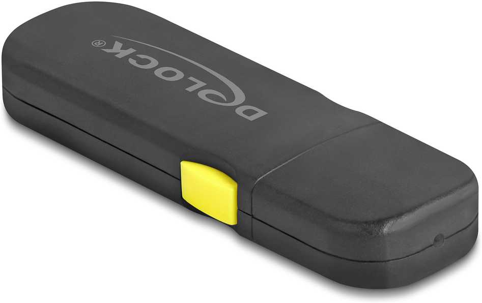 Delock DeLOCK 22031 prievadų blokatorius Prievado užraktas su USB Type-A raktu Juoda, Geltona 1 vnt.