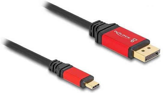 DELOCK ?USB Type-C zu DisplayPort Kabelis DP Alt Mode 8K 30 Hz mit HDR Funktion 3m raudona
