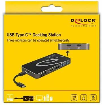 „Delock 4K Dock“ USB-C stotis / replikatorius (87773)
