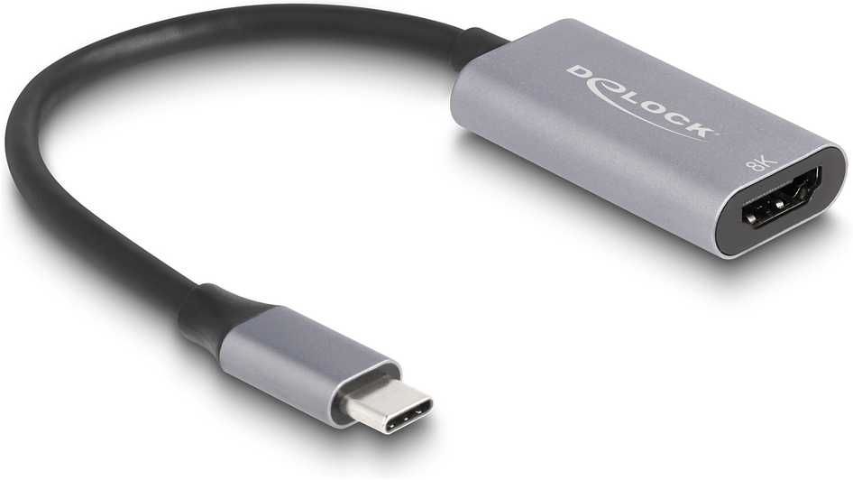 Adapteris AV Delock DeLOCK 60021 zewnętrzna karta graficzna usb 7680 x 4320 px Juodas, Pilka
