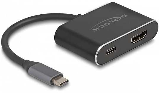 Delock USB Type-C™ Adapteris zu HDMI (DP Alt Mode) 8K mit HDR und Power Delivery 100 W