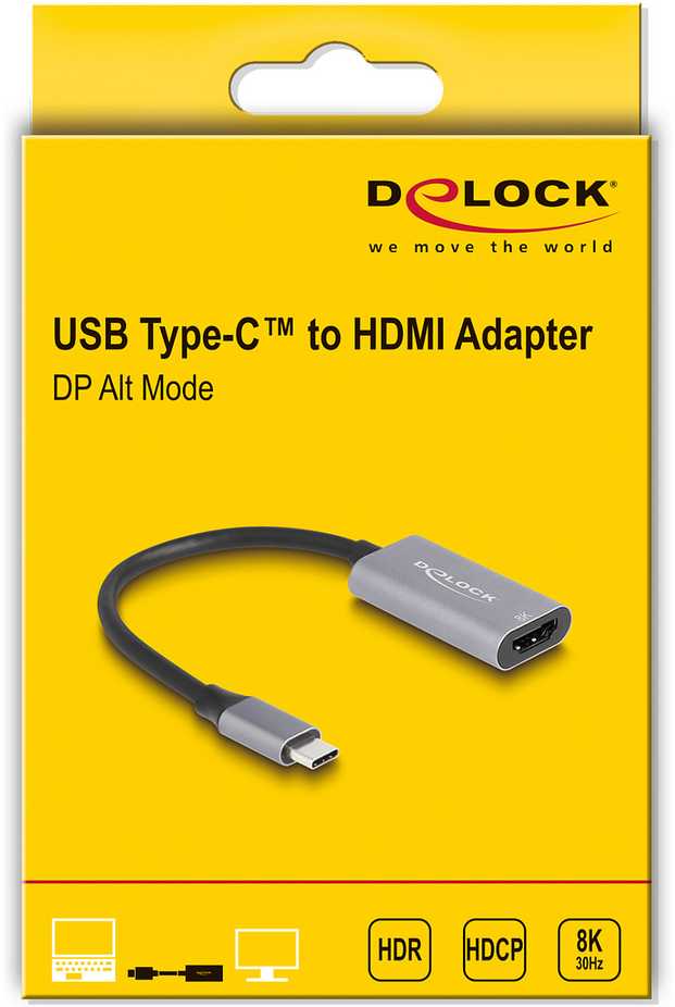 Adapteris AV Delock DeLOCK 60021 zewnętrzna karta graficzna usb 7680 x 4320 px Juodas, Pilka