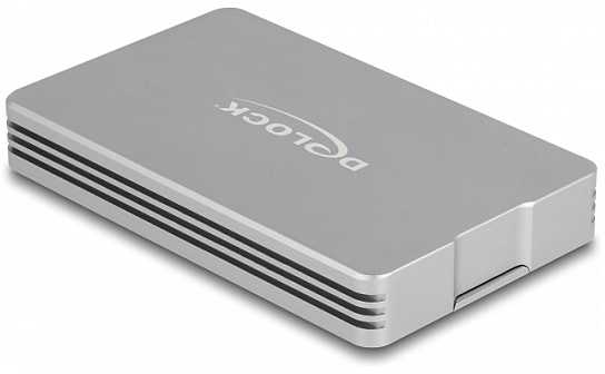 „DeLOCK 42018“, SSD korpusas, M.2, M.2, 40 Gbit/s, USB jungtis, sidabrinis