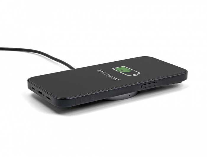 DeLOCK 66467 įkroviklis nešiojamiesiems įrenginiams Išmanusis telefonas, Išmanusis laikrodis Juodas USB Belaidis įkrovimas Greitasis įkrovimas Vidinė