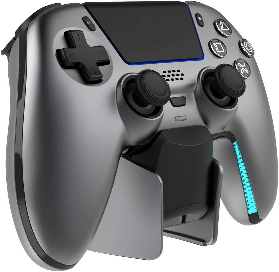 Carruzzo Deltaco Gaming GAM-199-STEELGRAY žaidimų valdiklis Pilka, Metalinis, Plienas Bluetooth/USB Žaidimų pultelis PlayStation 5, Android, iOS
