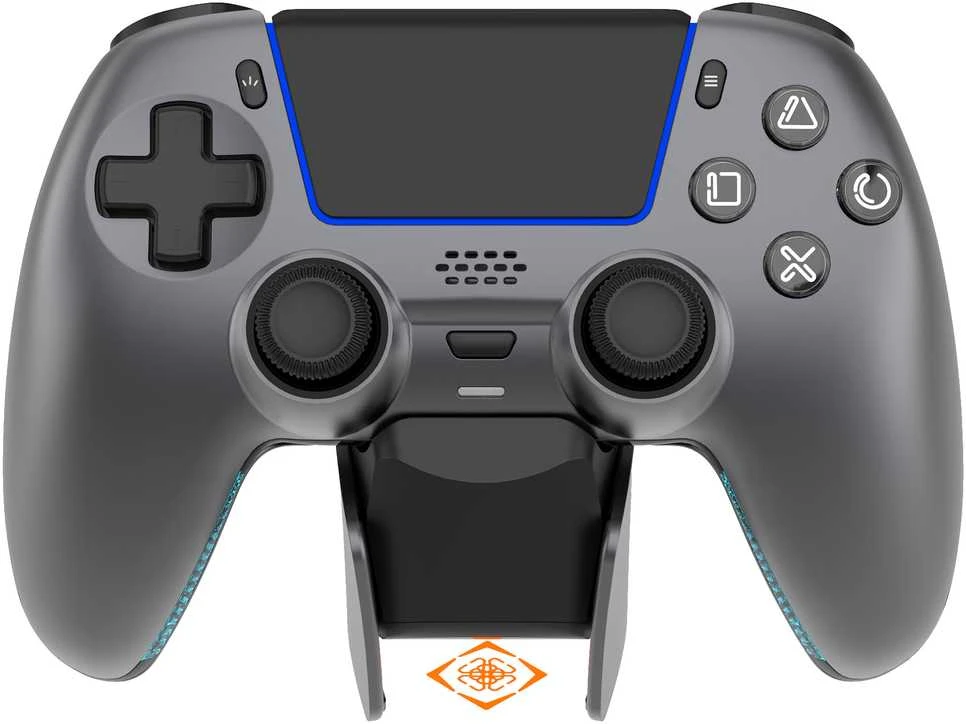 Carruzzo Deltaco Gaming GAM-199-STEELGRAY žaidimų valdiklis Pilka, Metalinis, Plienas Bluetooth/USB Žaidimų pultelis PlayStation 5, Android, iOS