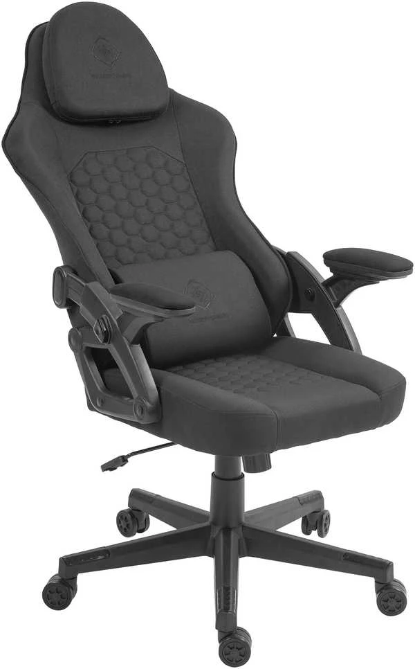 DC130 žaidimų kėdė DELTACO GAMING, juoda su minkštu lininiu audiniu / 4222376 / GAM-180