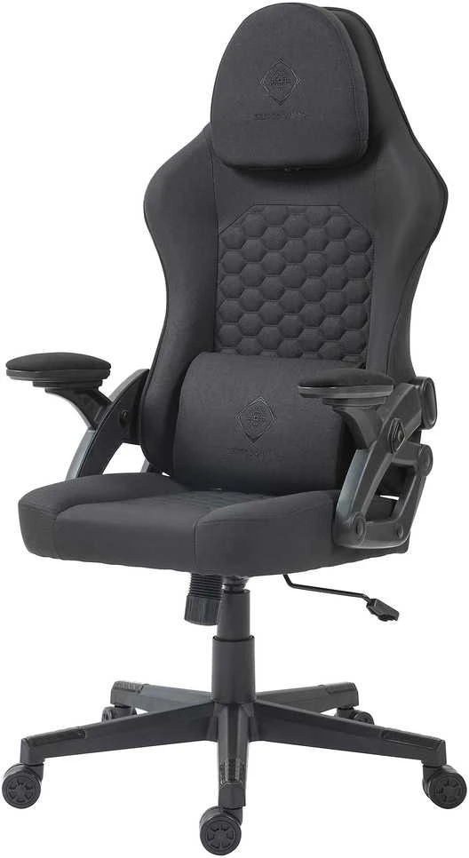 DC130 žaidimų kėdė DELTACO GAMING, juoda su minkštu lininiu audiniu / 4222376 / GAM-180