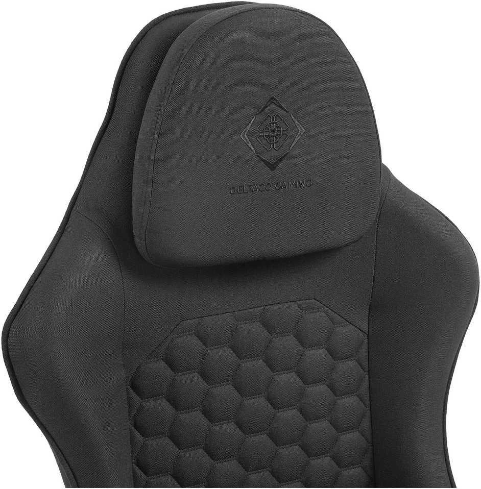 DC130 žaidimų kėdė DELTACO GAMING, juoda su minkštu lininiu audiniu / 4222376 / GAM-180