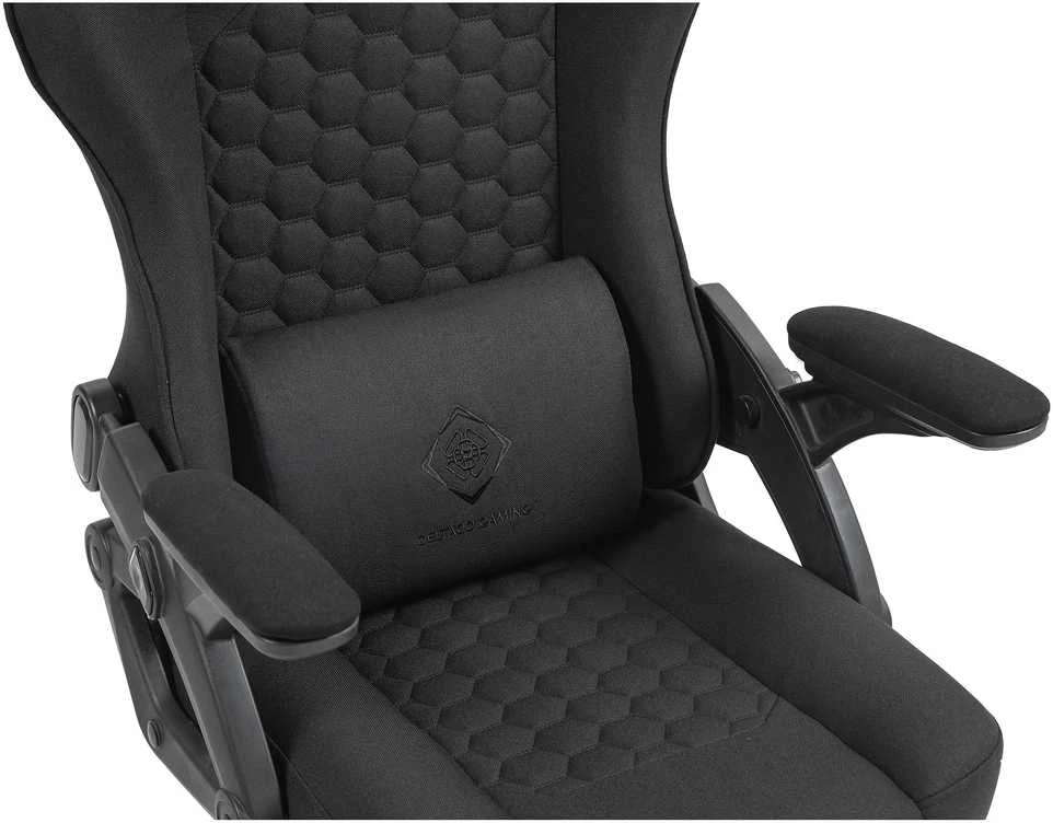 DC130 žaidimų kėdė DELTACO GAMING, juoda su minkštu lininiu audiniu / 4222376 / GAM-180