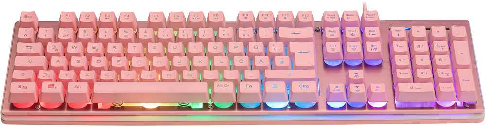 Klaviatūra Deltaco Deltaco PK75 žaidimų klaviatūra su membrana RGB rožinė