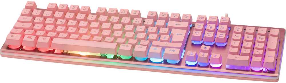 Klaviatūra Deltaco Deltaco PK75 žaidimų klaviatūra su membrana RGB rožinė