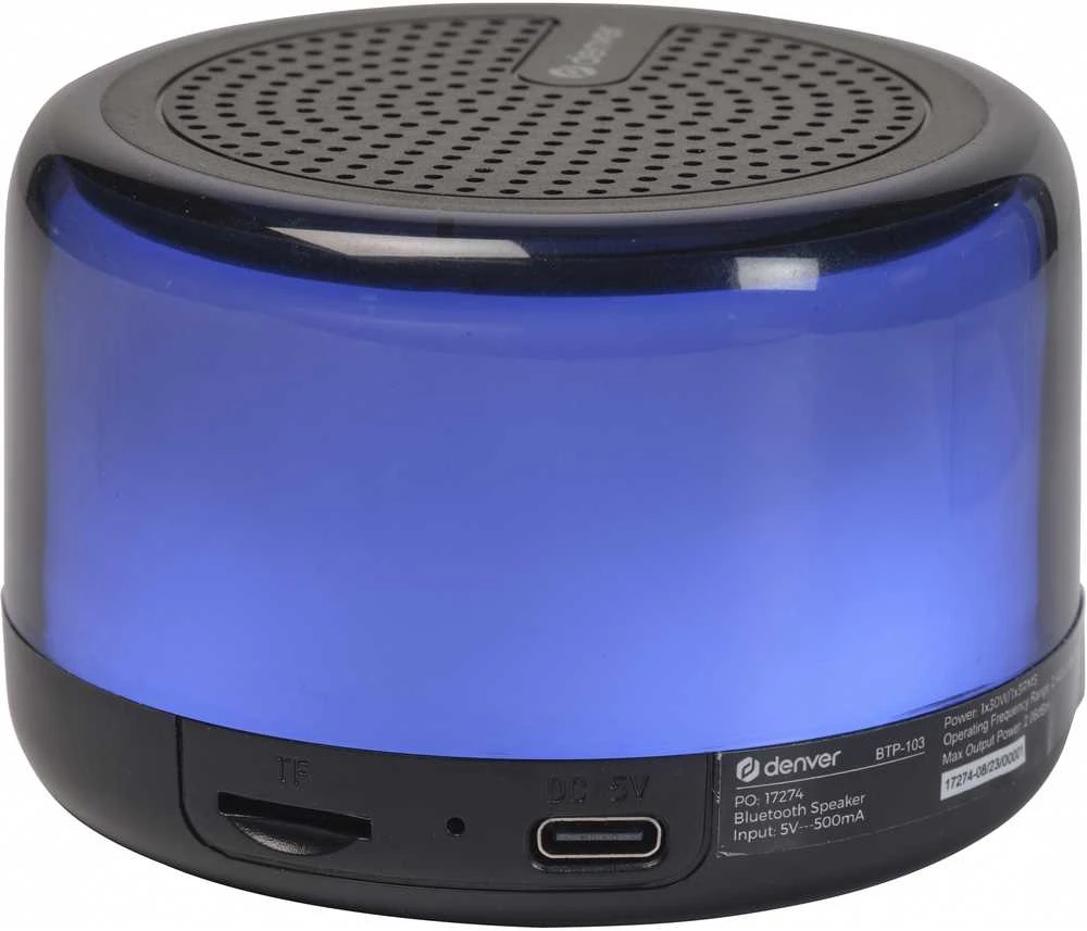 Garsiakalbis BT Denver BTP-103 su RGB apšvietimu