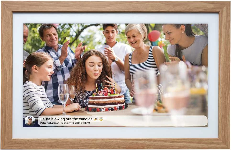 DNV Denver PFF-2162LW skaitmeninis nuotraukų rėmelis Šviesiai ruda 54,6 cm (21.5″) Lietimui jautrus ekranas „Wi-Fi“