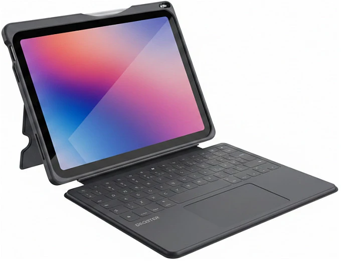 „Deqster Smart Rugged Touch PLUS“ klaviatūra „iPad“ 10,9 colio (10 gen.) „Apple“ išmanioji jungtis, vokiečių išdėstymas (QWERTZ)