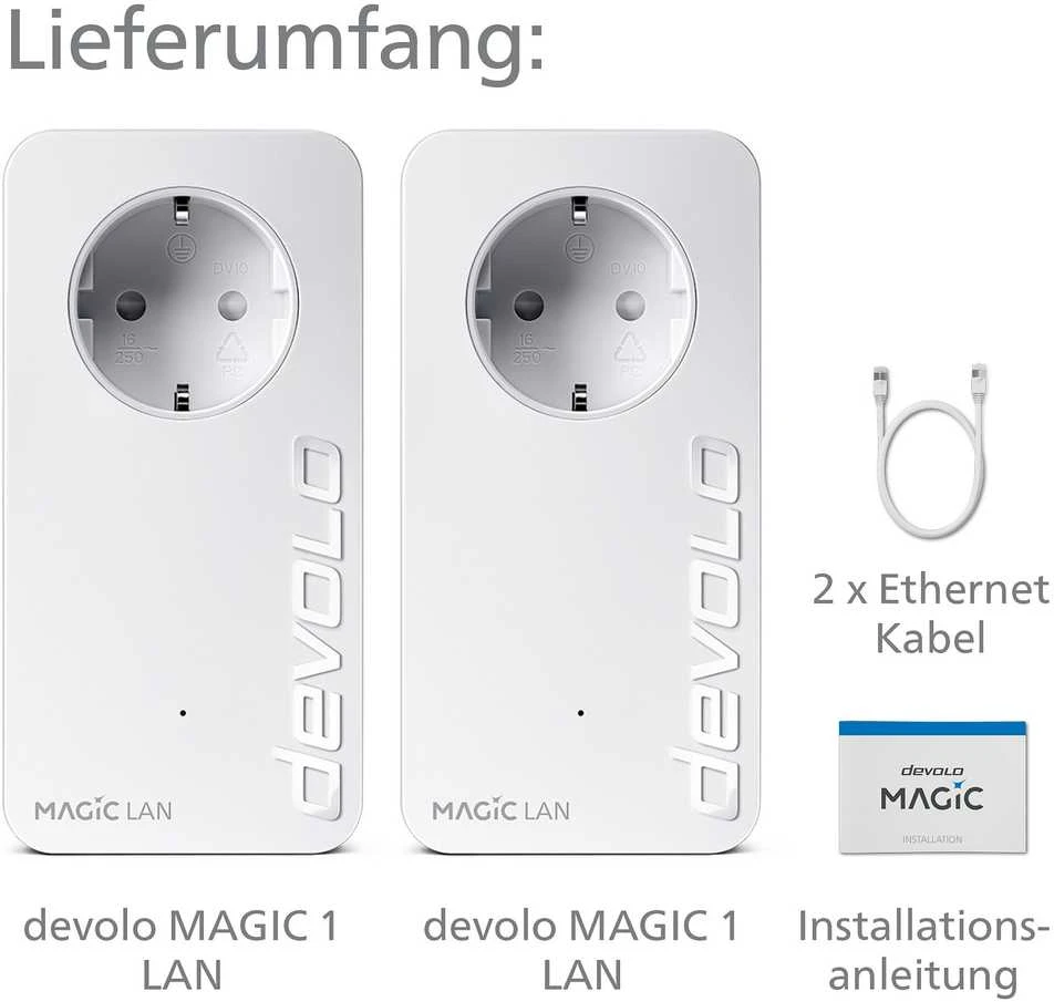 Maršrutizatorius Devolo Ag devolo Magic 1 LAN Starter Kit 1200Mbit, Powerline, 2x GbitLAN, namų tinklas