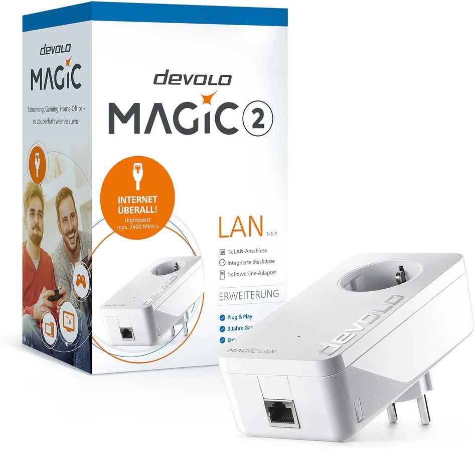 Devolo Magic 2 LAN adapteris su pakuote