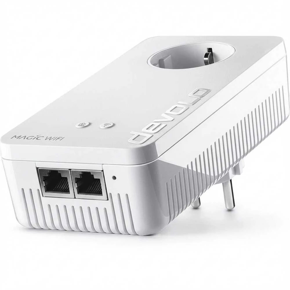 Šakotuvas Devolo Ag devolo Magic 2 WiFi 6 next Powerline Adapteris Powerline bis zu 2.400 Mbit/s, WiFi 6 bis zu 3.000 Mbit/s, 2x Gigabit LAN