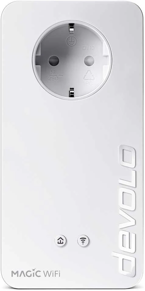 Šakotuvas Devolo Ag devolo Magic 2 WiFi 6 next Powerline Adapteris Powerline bis zu 2.400 Mbit/s, WiFi 6 bis zu 3.000 Mbit/s, 2x Gigabit LAN