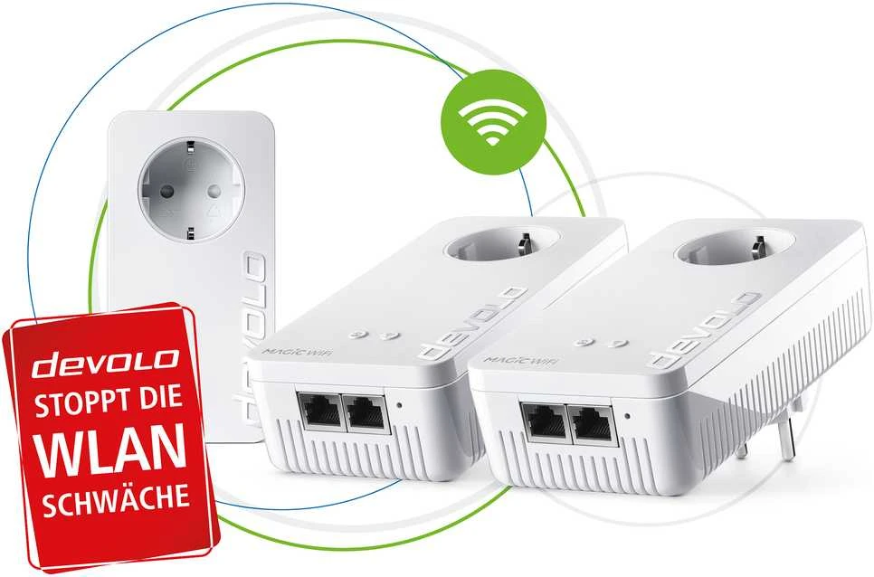 Maršrutizatorius Devolo Ag devolo Magic 2 WiFi ac Next Multiroom Kit 2400Mbit, Powerline+WLAN, 5x LAN, Mesh